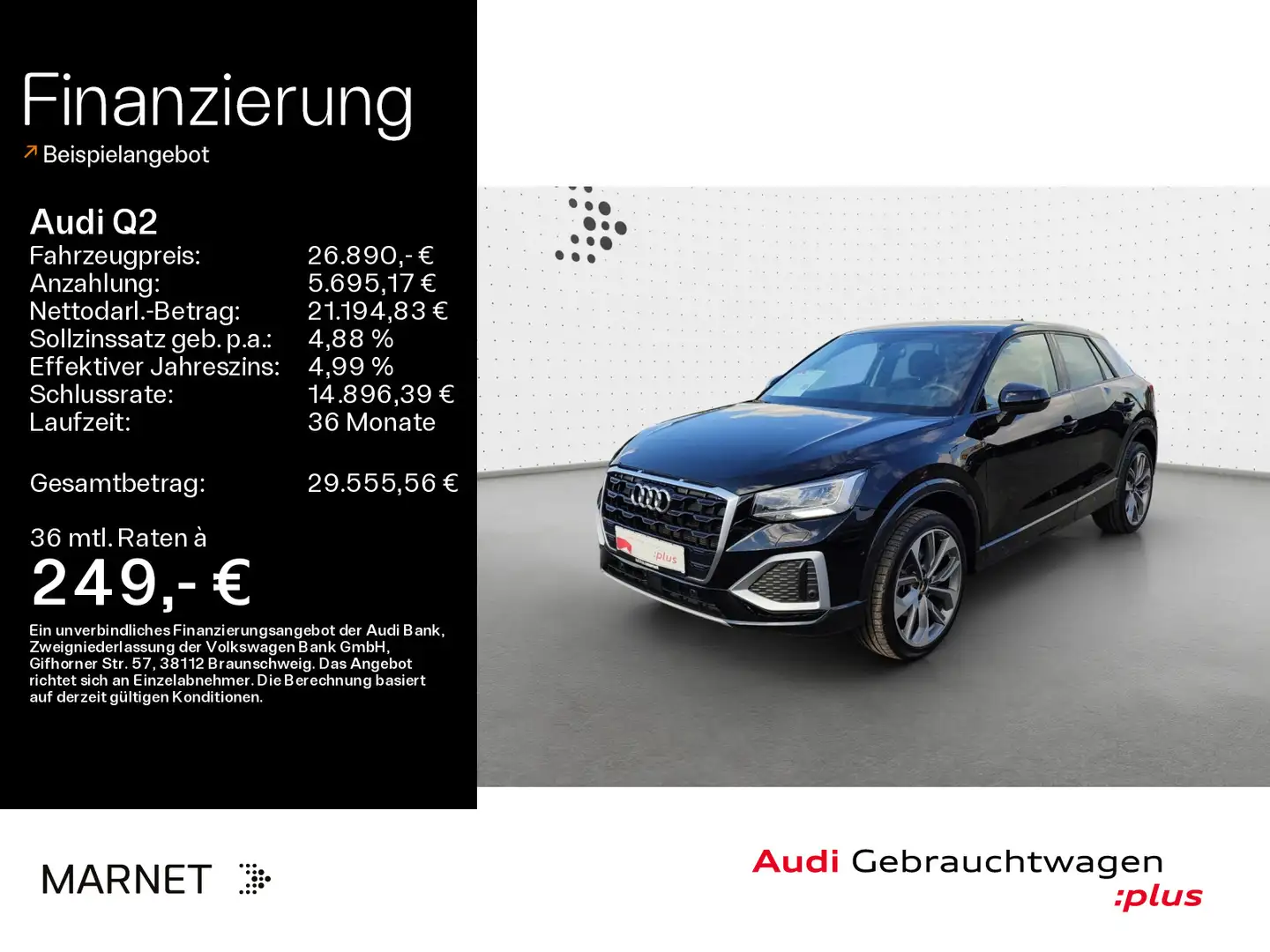 Audi Q2 Advanced 35 TFSI*Navi*LED*Alu*SONOS*AHK*PDC*V Schwarz - 1