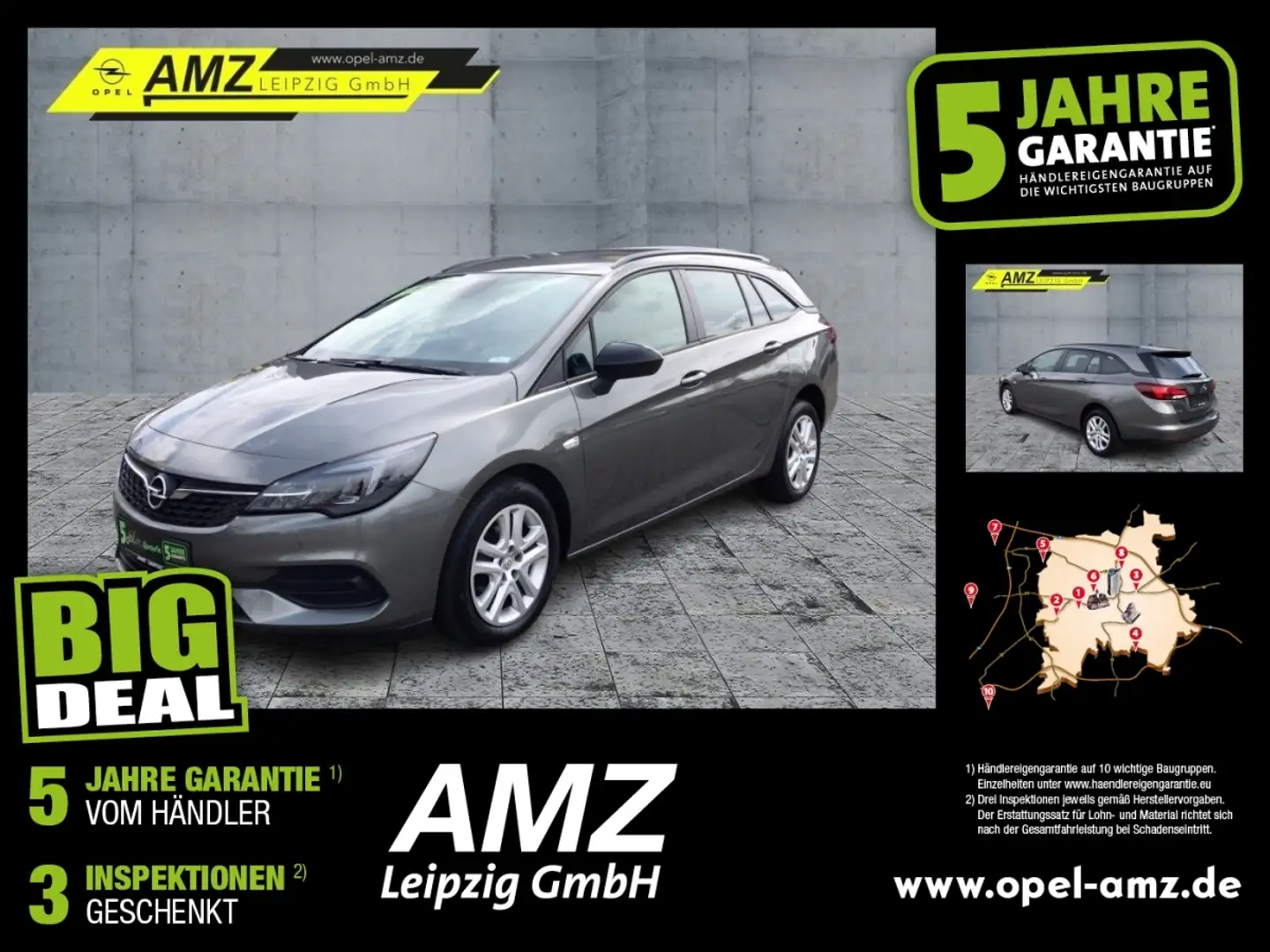 Opel Astra K 1.2 Turbo *HU AU NEU* Grijs - 1