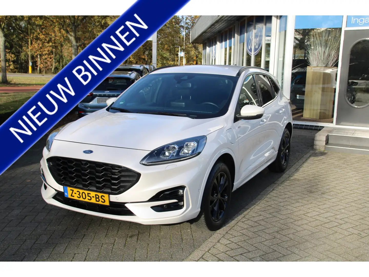 Ford Kuga 2.5 PHEV ST-Line X 225 PK Automaat AFNEEMBARE TREK Wit - 1
