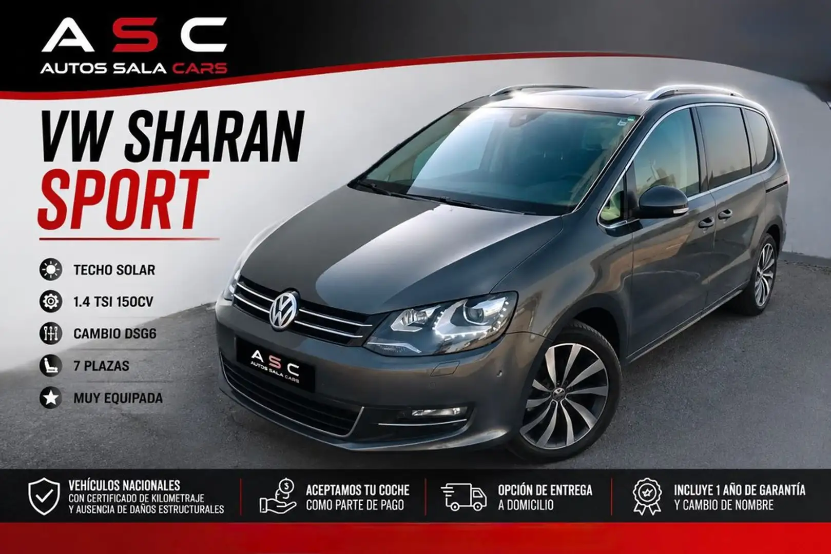 Volkswagen Sharan Sport 1.4 TSI 110kW (150CV) DSG Gris - 1