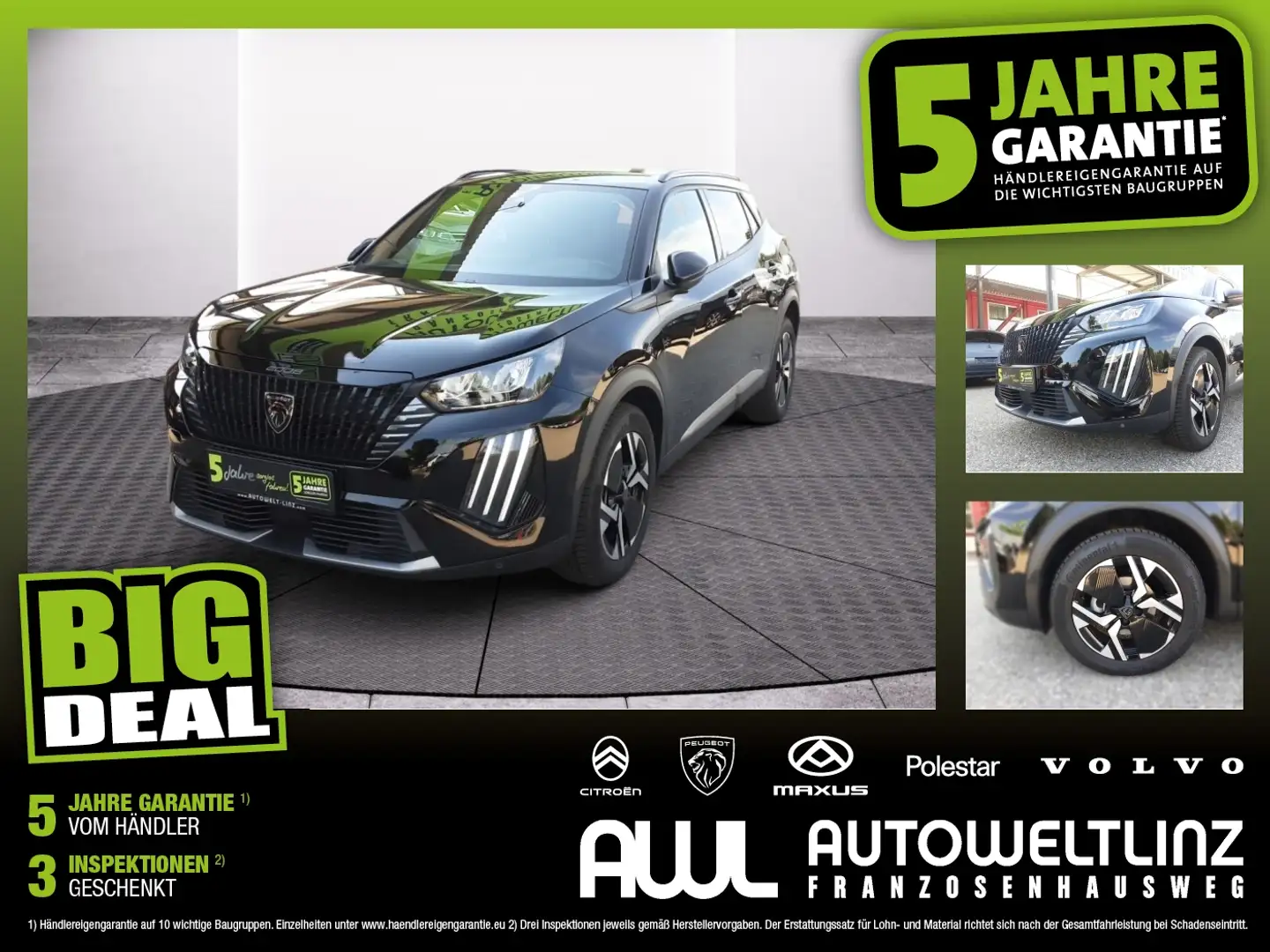 Peugeot 2008 ALLURE PT 100 Schwarz - 1