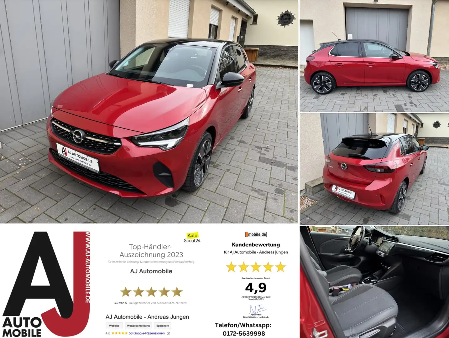Opel Corsa-e Corsa-e Elegance 1.Hand/Sitzh/Lenkradh/Keyless Rot - 1