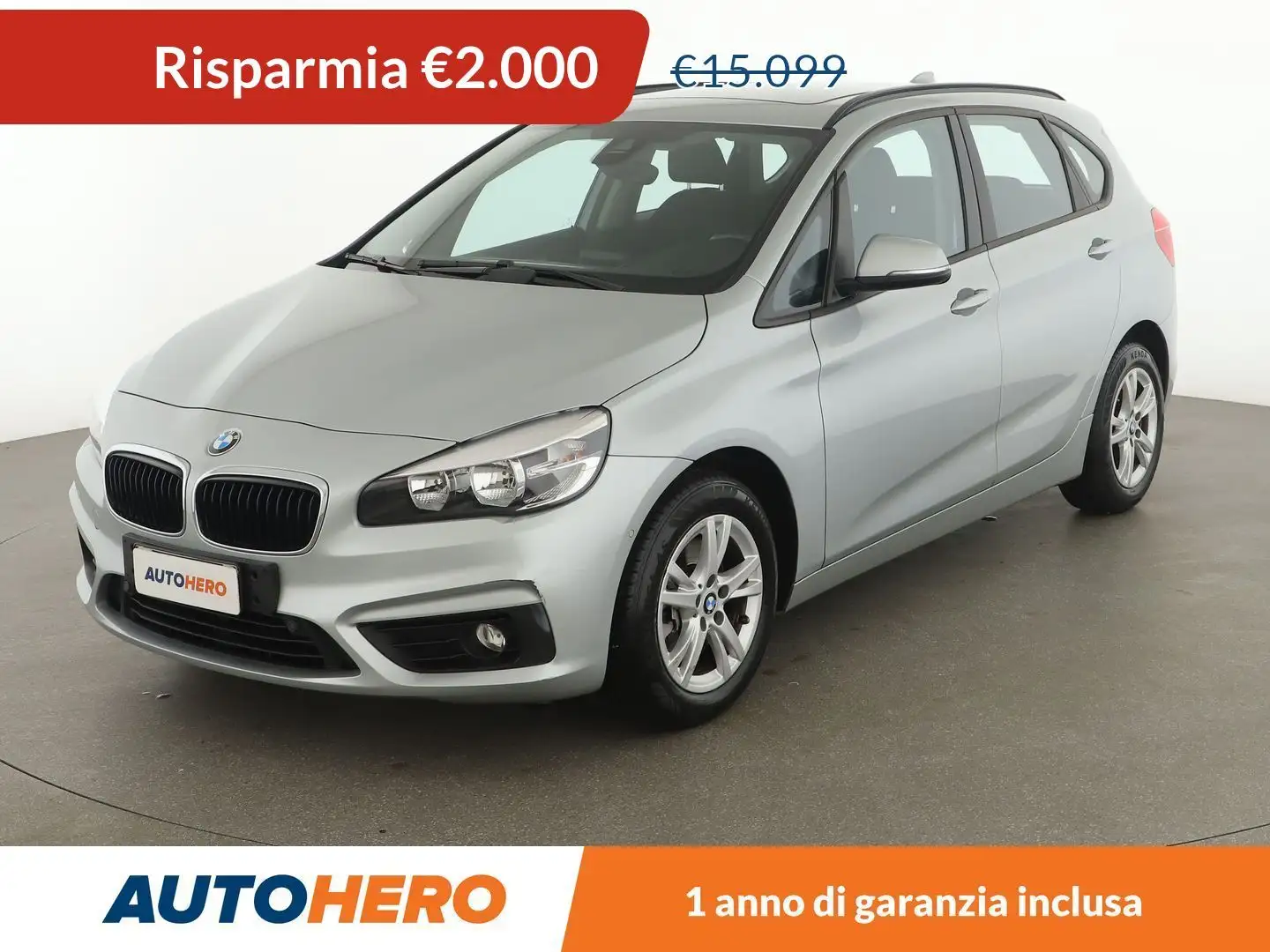 BMW 218 218i Active Tourer Advantage Argent - 1