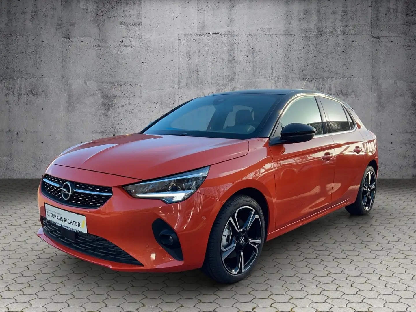 Opel Corsa F Elegance GLASDACH, LED, DAB+, 17" ALU Orange - 1