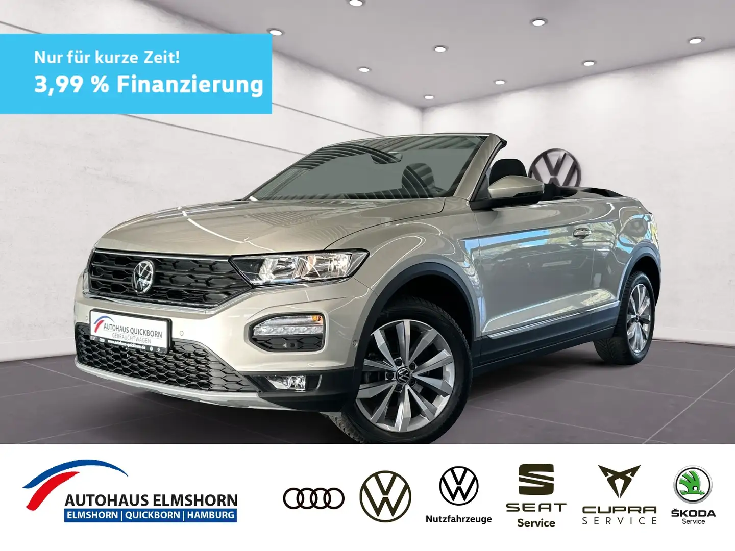 Volkswagen T-Roc Cabriolet Style 1.5 TSI DSG KAMERA GJR AMBIENTE Silber - 1
