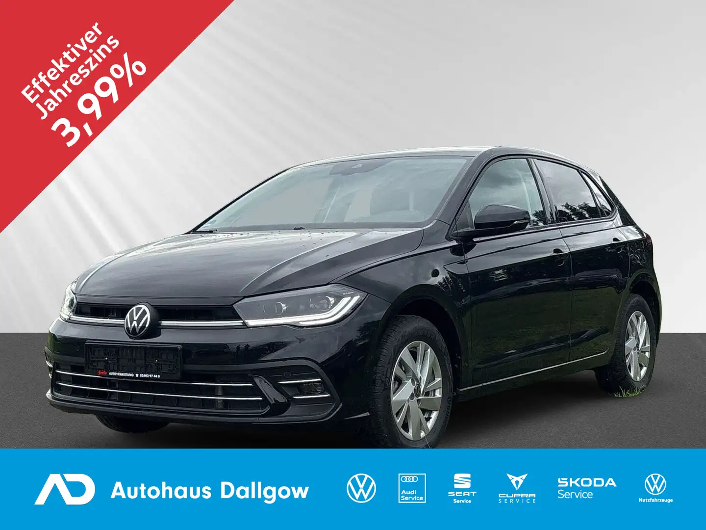 Volkswagen Polo Style 1.0l 116PS*DSG AlarmWifi+Nav+RFK+WiRä Schwarz - 1