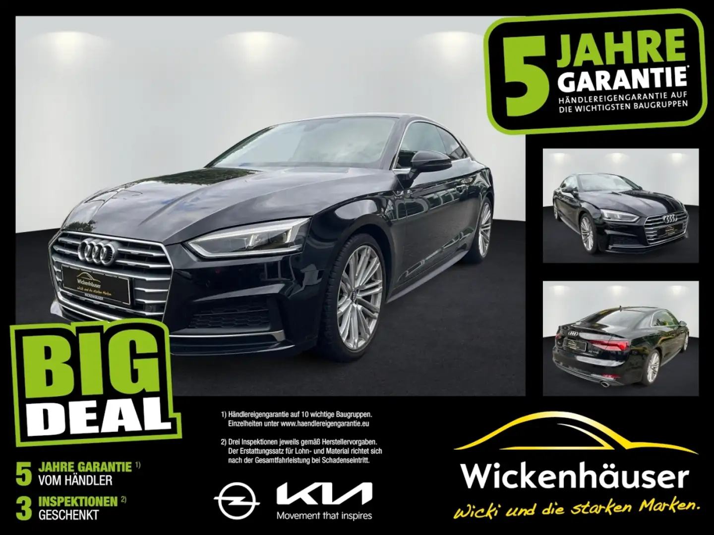 Audi A5 Coupe 2.0 40 TFSI design Schwarz - 1
