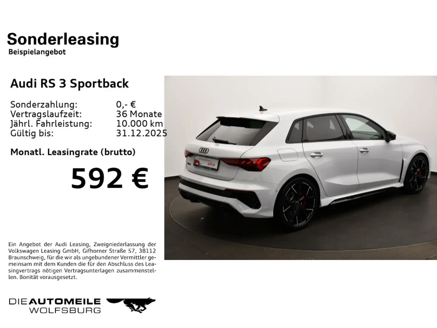 Audi RS3 2.5 TFSI quattro S tronic HeadUp/ Weiß - 2