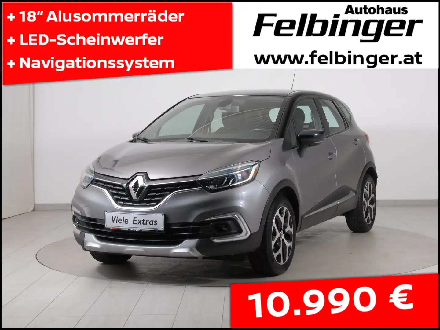 Renault Captur ENERGY TCe 90 Intens *17" Alu, Navi, LED-Scheinw* Grau - 1