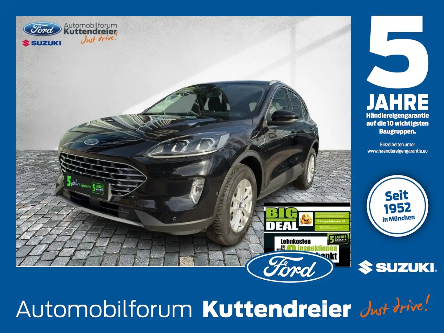Ford Kuga PHEV Titanium Navi 2xKamera Voll-LED Sitzh. Schwarz - 1