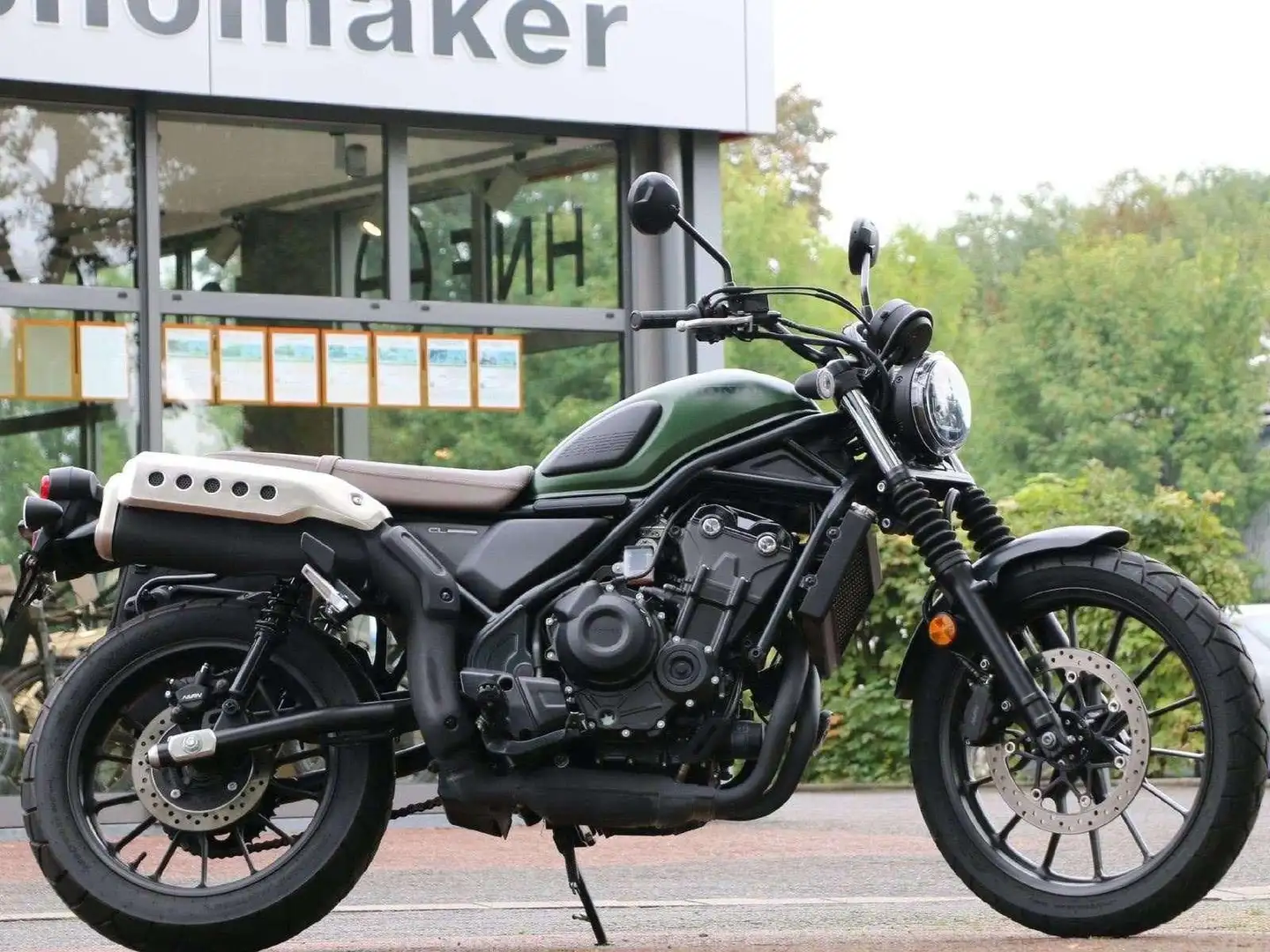 Honda CL 500 mit Seiten Taschen Grün - 2