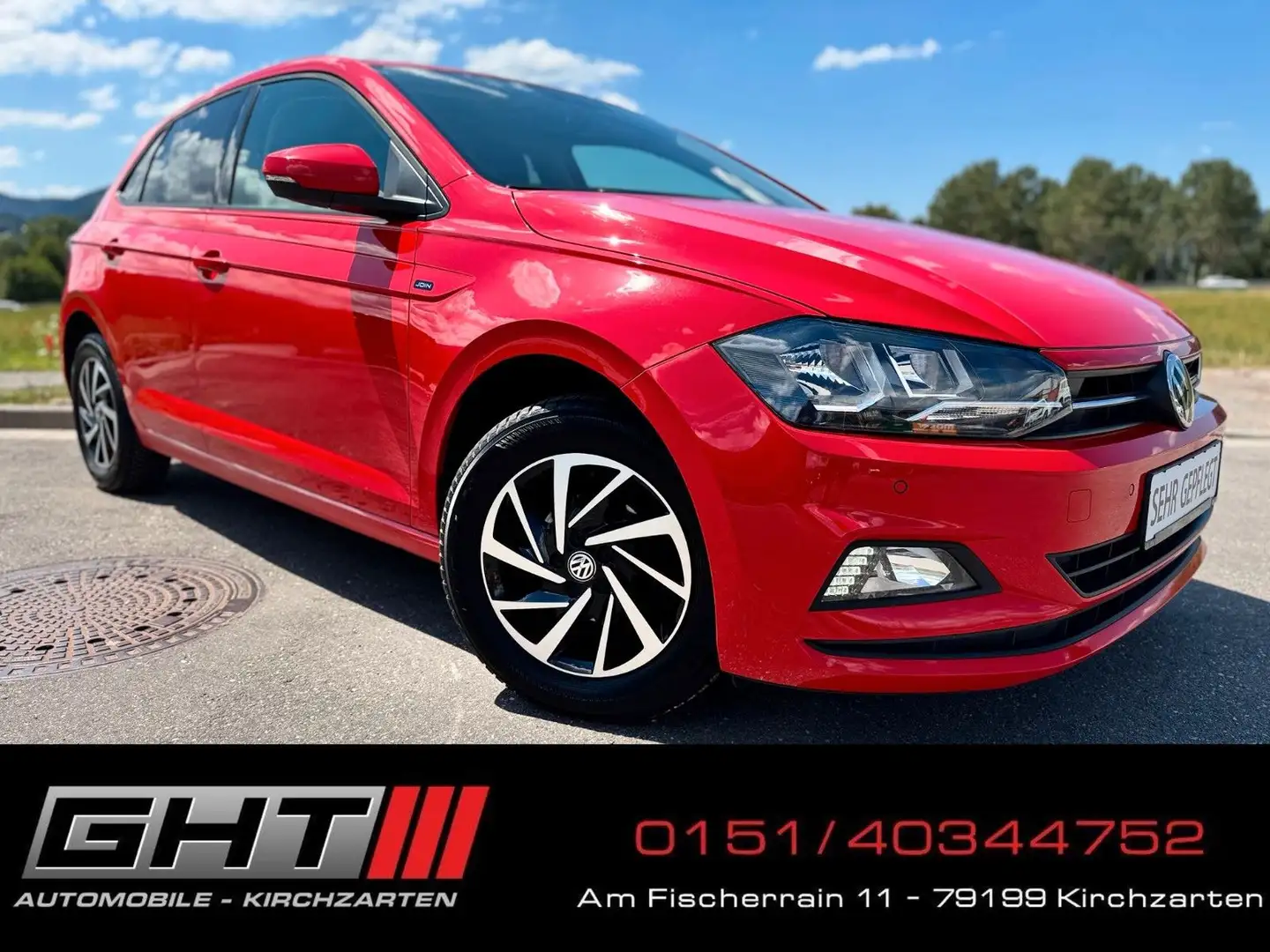 Volkswagen Polo VI 1.0 TSI Join Navi PDC Klima SHZ GARANTIE Rouge - 1