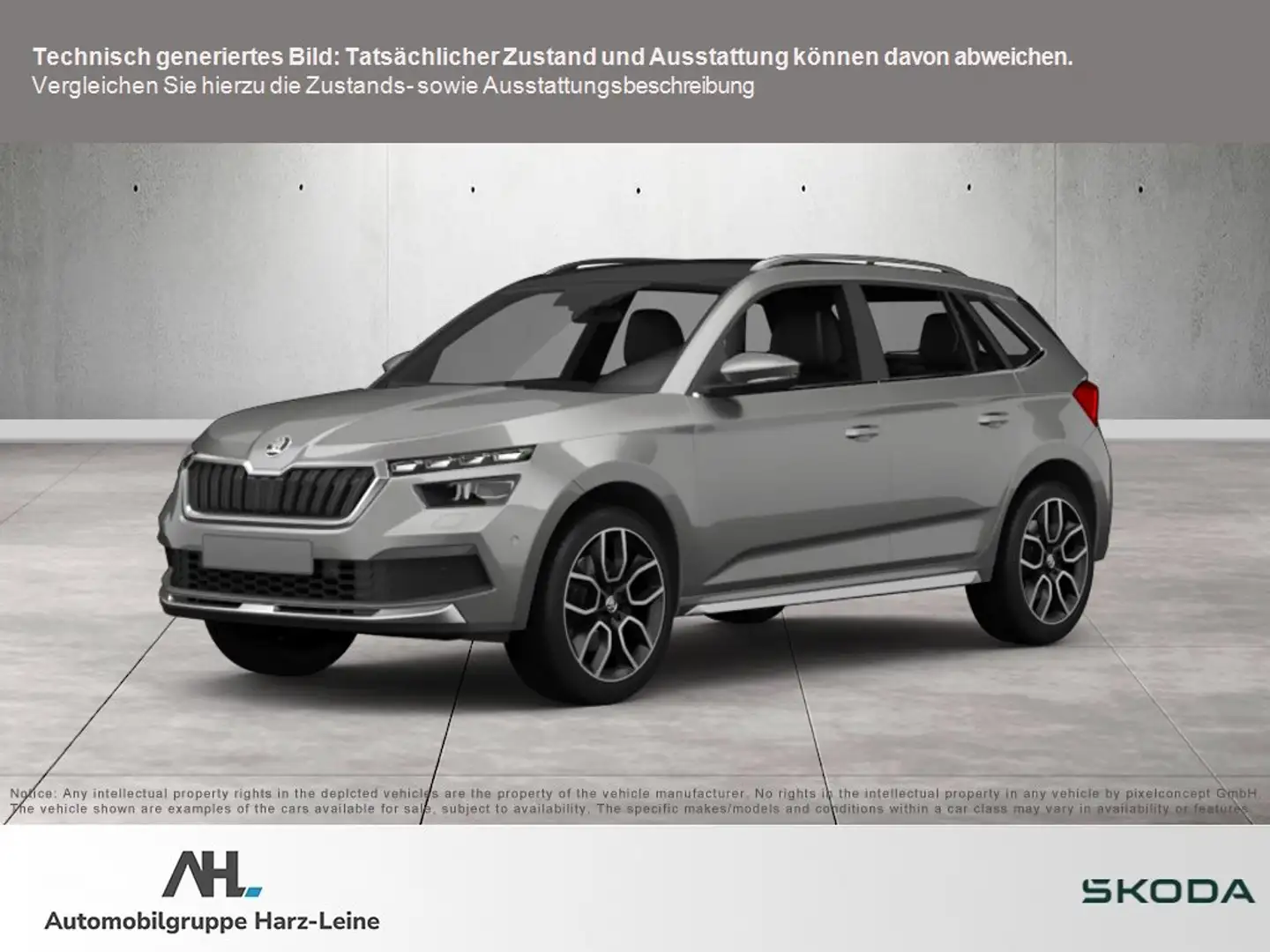 Skoda Kamiq 1.0 TSI Monte Carlo LED AHK Pano PDC SHZ Grijs - 1