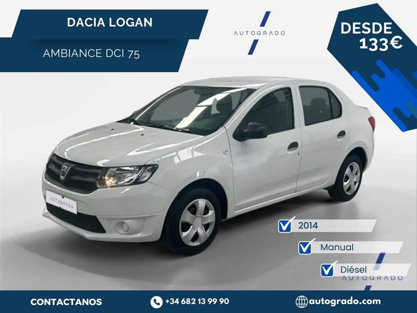 Dacia Logan Ambiance dCi 75 Blanc - 1