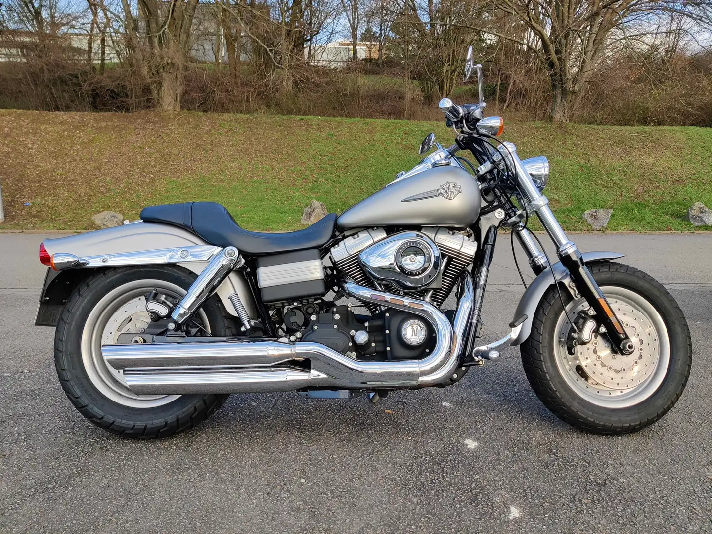 Harley-Davidson Dyna Fat Bob Stříbrná - 1