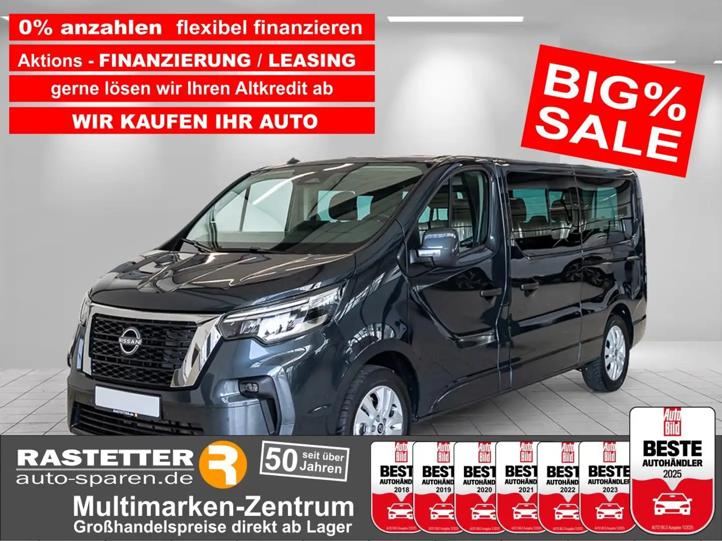 Nissan Primastar L2H1 3,0t tekna 9S Design+Kamera+Navi+iKey+Privacy Gris - 1