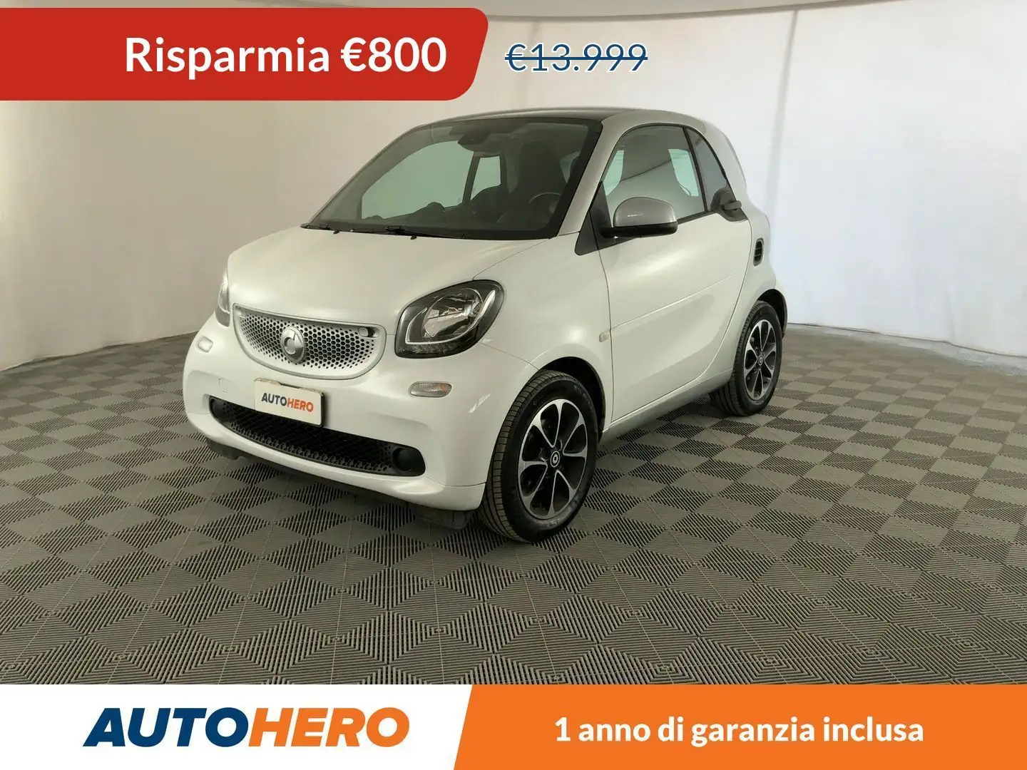 smart forTwo 0.9 Turbo Passion Blanc - 1