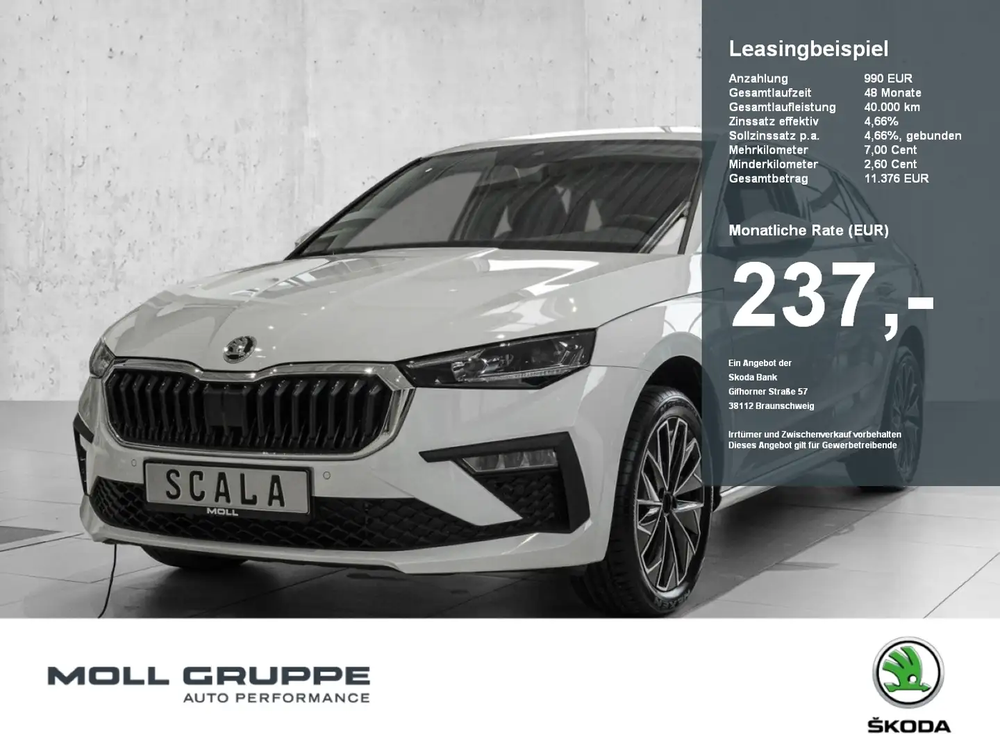 Skoda Scala 1.0 TSI Tour NAVI LED KEYLESS ACC Blanc - 1