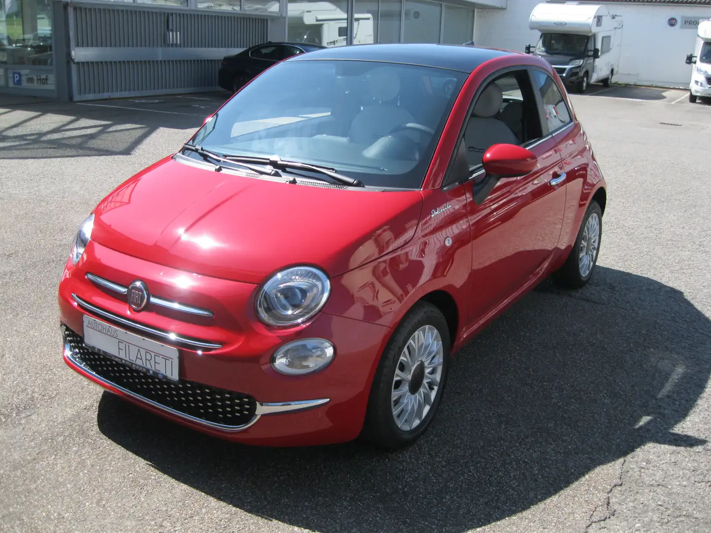 Fiat 500 DolceVita 1,0l HYBRID PANORAMA-KLIMA-ZV- Rot - 1