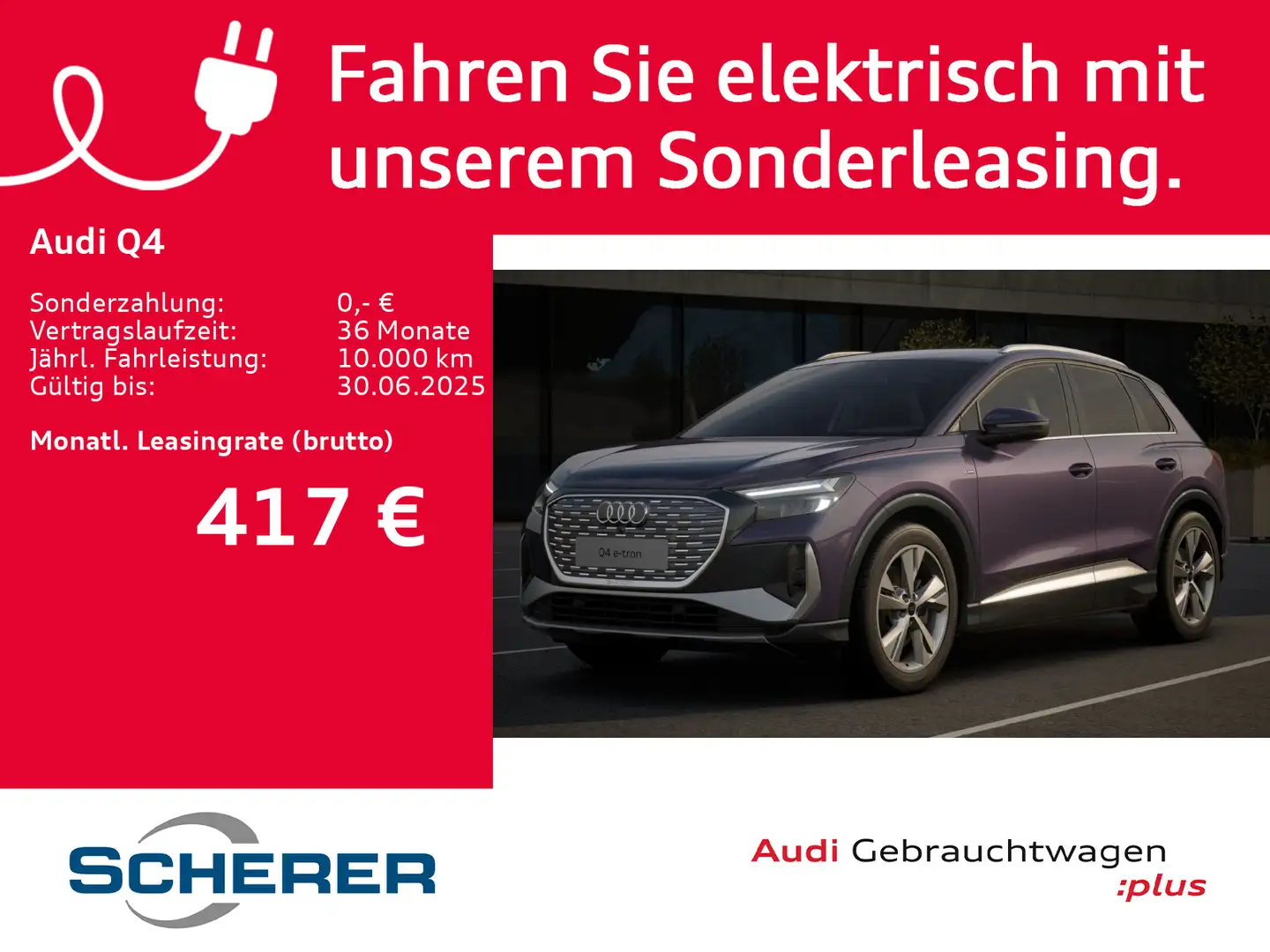 Audi 45 e-tron S line ext. LED NAVI RFK EPH+ HuD Violett - 1