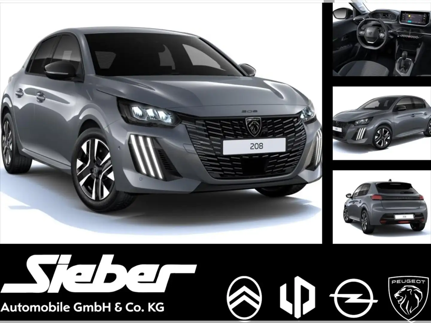 Peugeot 208 Allure PureTech Grau - 1