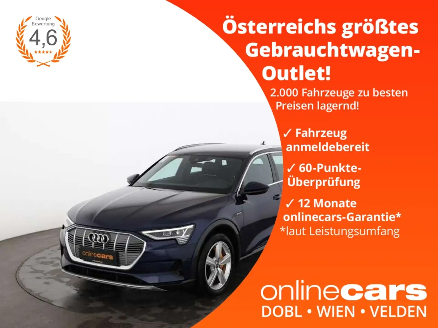 Audi e-tron 55 quattro advanced 95kWh Aut LED NAVI PDC Blau - 1