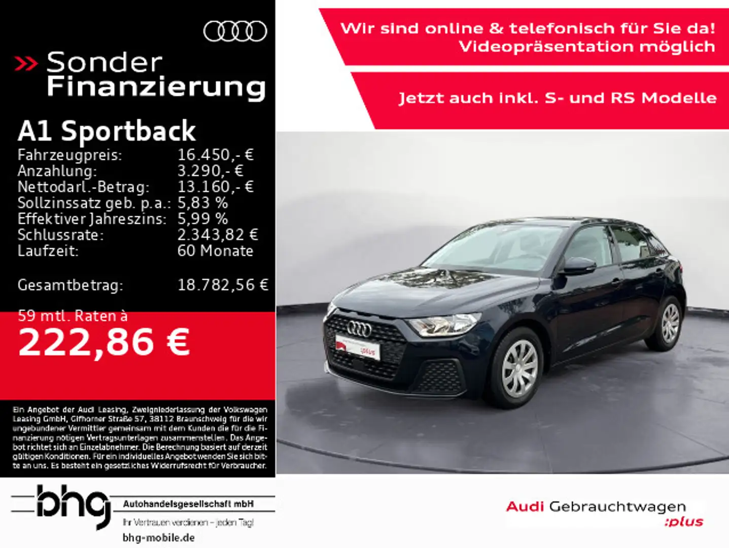 Audi A1 25 TFSI Assist/Connect/Bluetooth/uv Bleu - 1