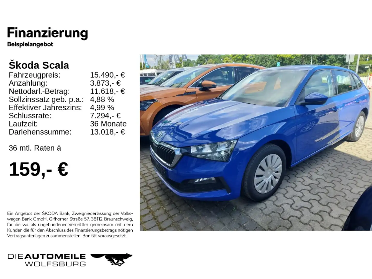 Skoda Scala 1.0 TSI Cool Plus LED/Einparkhi/AHK Blau - 2