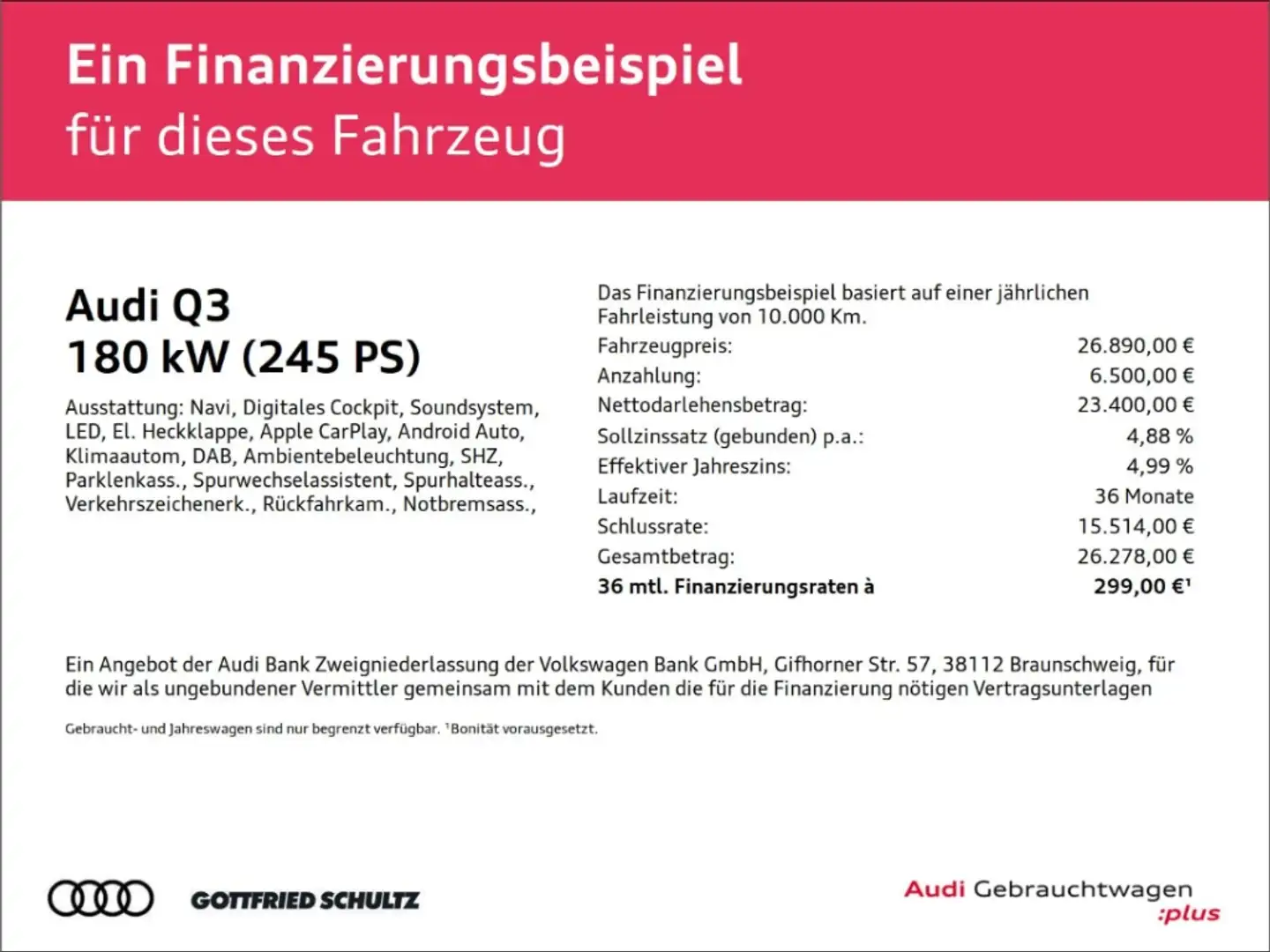 Audi Q3 45 TFSI e MMI  RFK LED SHZ S TRONIC Noir - 2