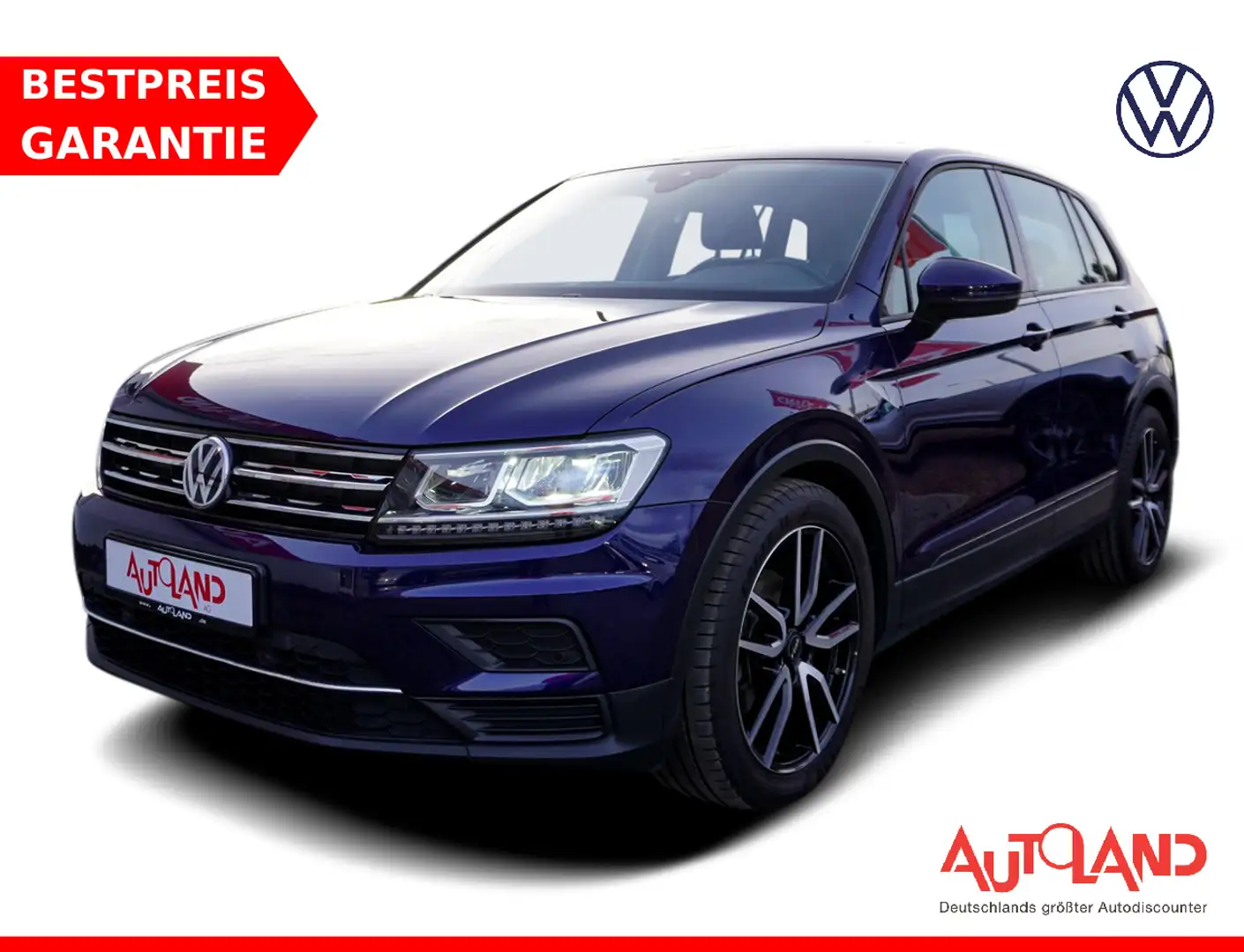 Volkswagen Tiguan 1.4 TSI Trendline LED Navi Tempomat PDC Blau - 1