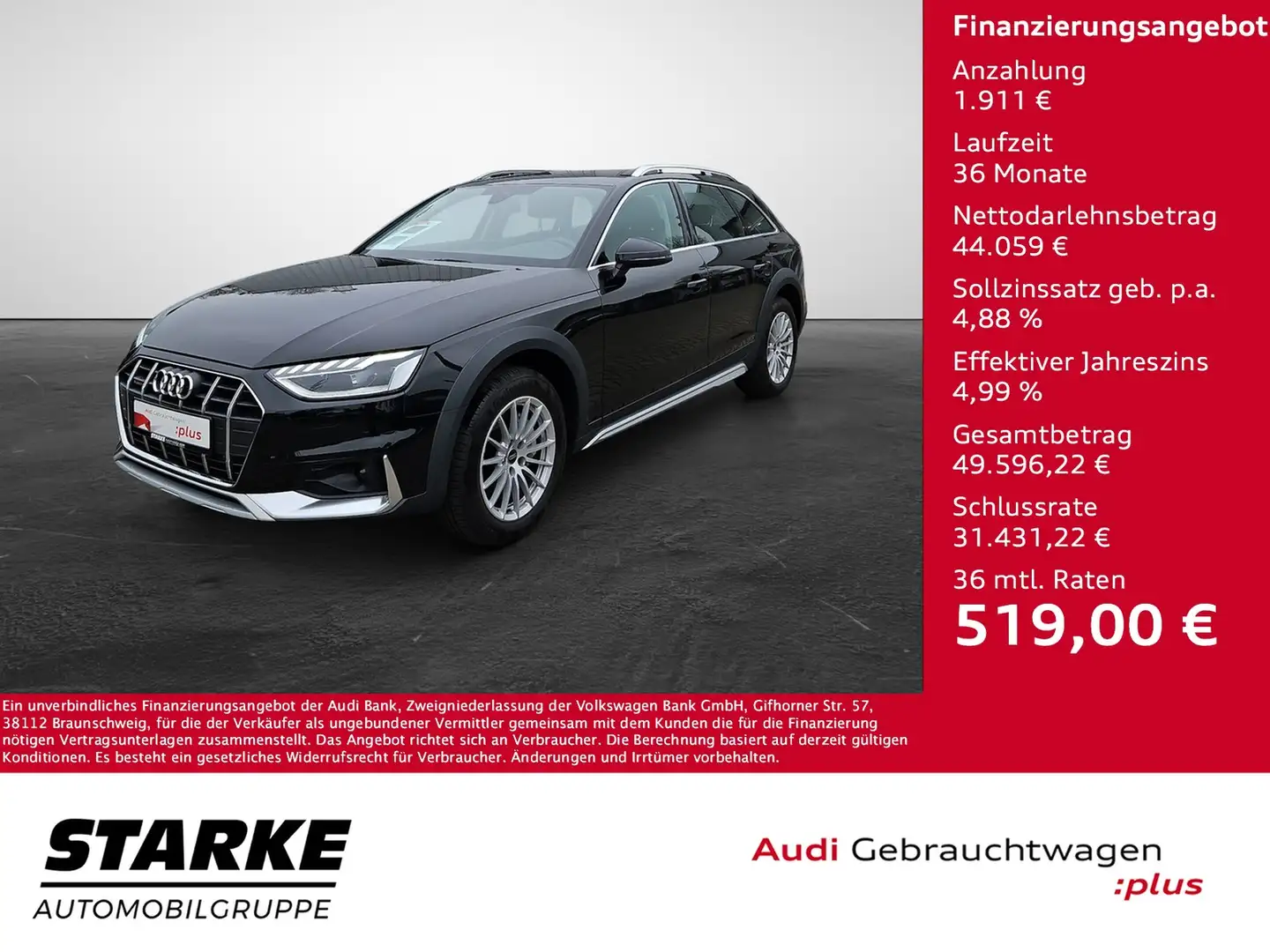 Audi A4 allroad 40 TDI S tronic quattro Naviplus LED Kamera Led... Schwarz - 1