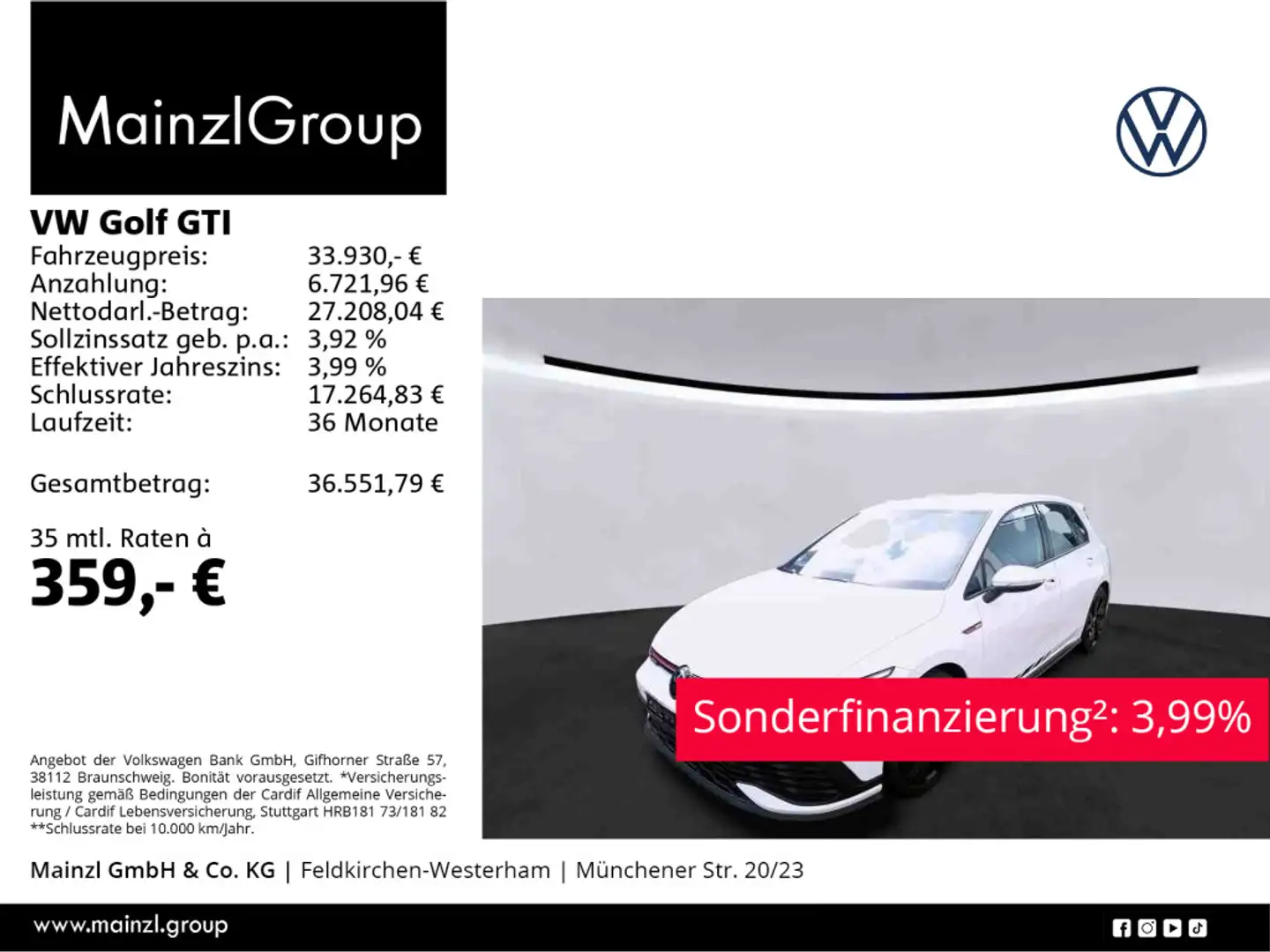 Volkswagen Golf GTI Clubsport 2.0 TSI DSG Kam. SHZ Carplay Weiß - 1