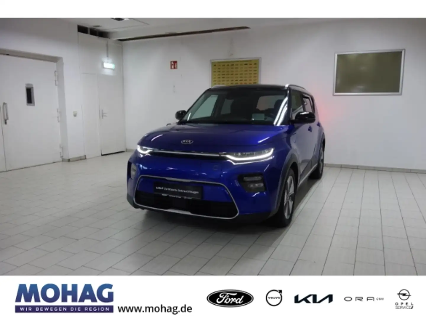 Kia Soul e-Spirit (64kWh)  HUD Navi ACC Klimaautomatik Blau - 1