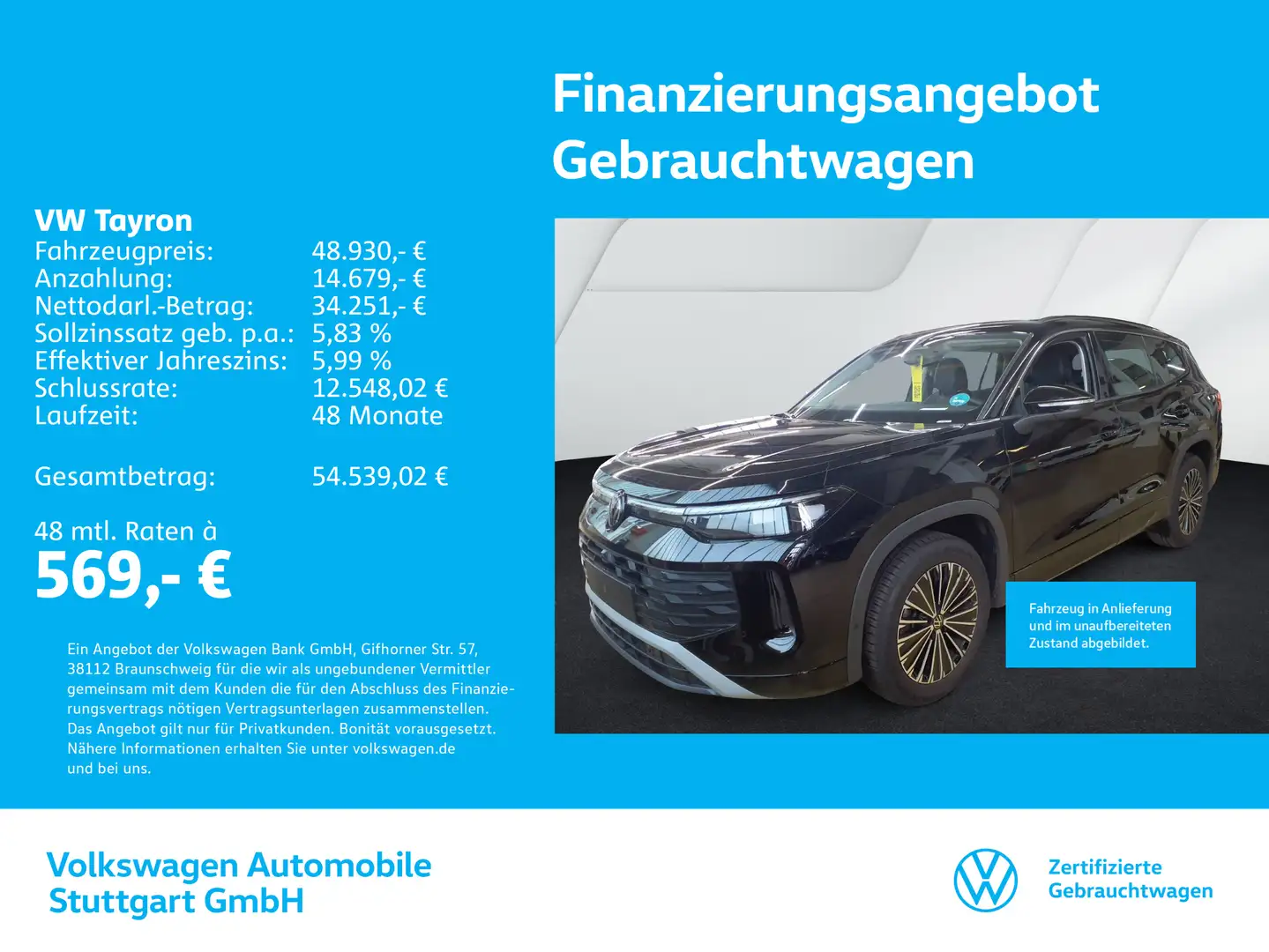 Volkswagen Tayron 2.0 TDI Life DSG 7-Sitze Navi AHK Kamera Schwarz - 1