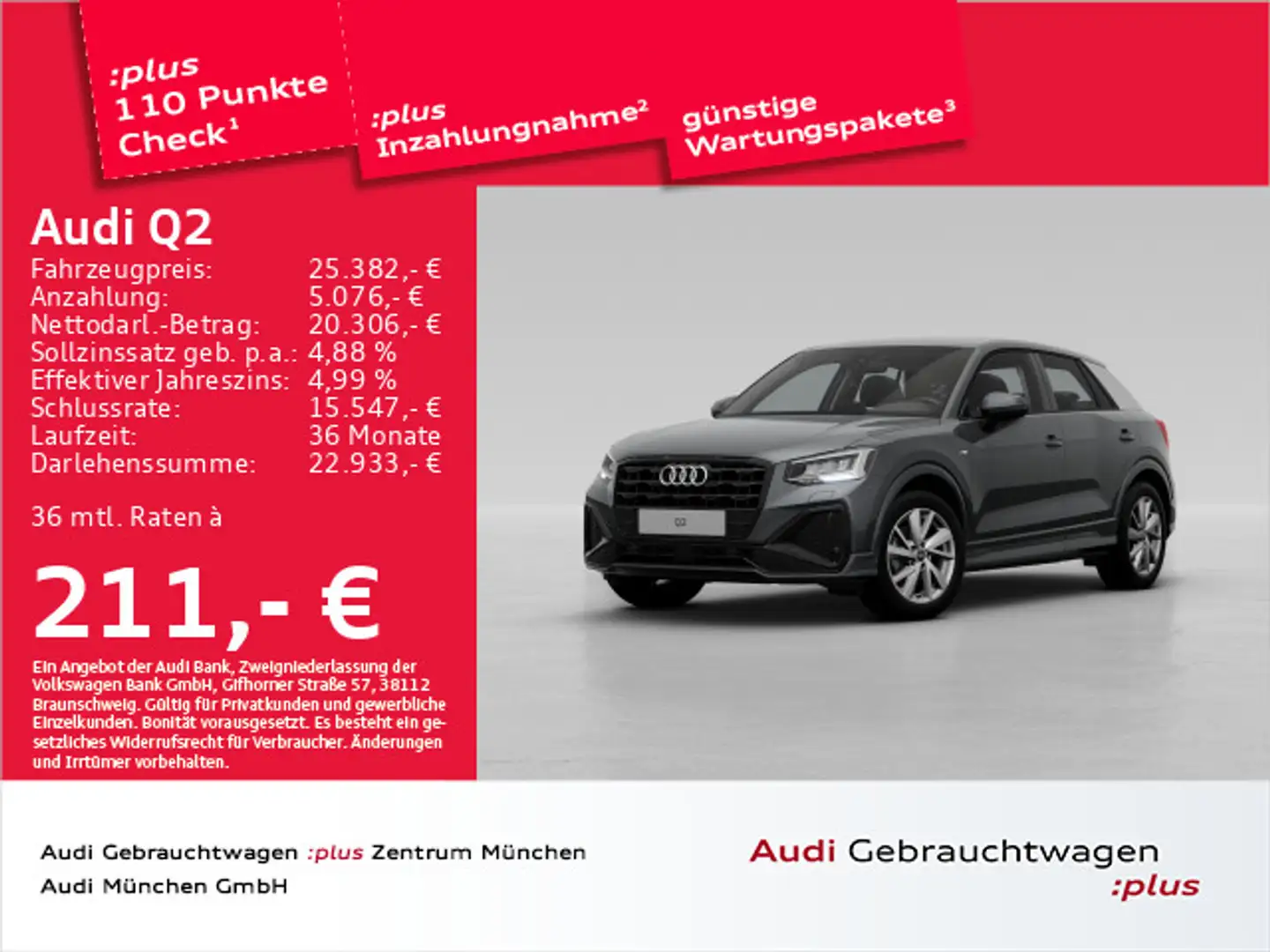 Audi Q2 35 TFSI S tronic S line Virtual/ACC/Navi+/Kam Grigio - 1