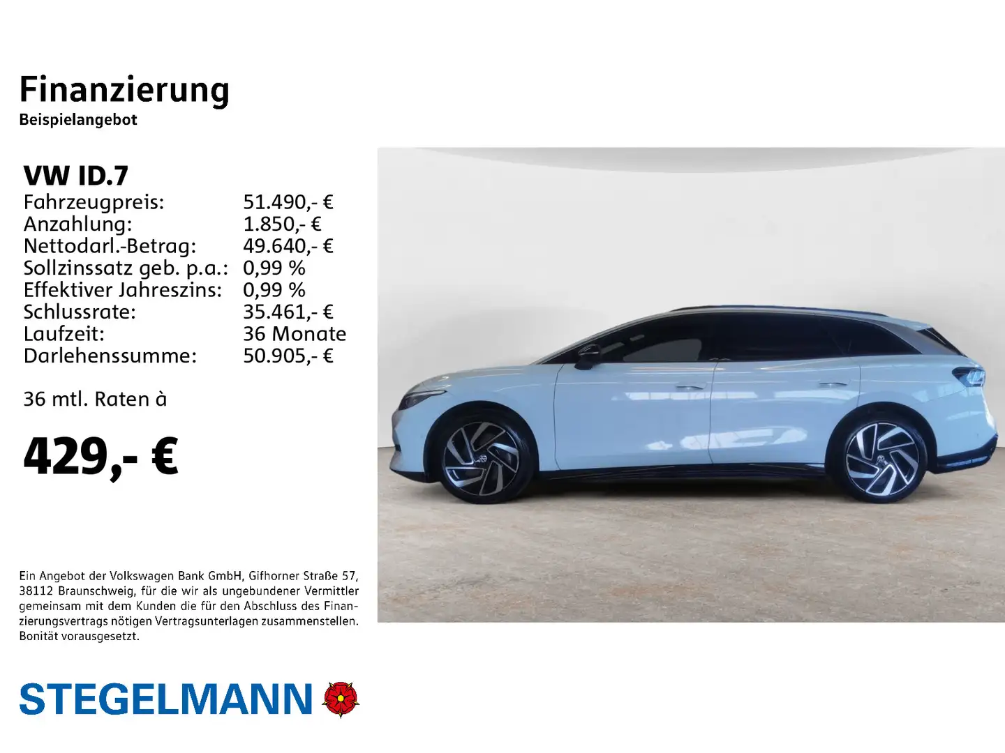 Volkswagen ID.7 Tourer Pro 210kW/77kWh *AHK*Head-Up*Matrix- Weiß - 2