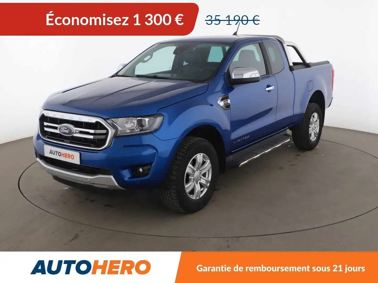 Ford Ranger 2.0 EcoBlue Super Cabine Limited Auto Bleu - 1