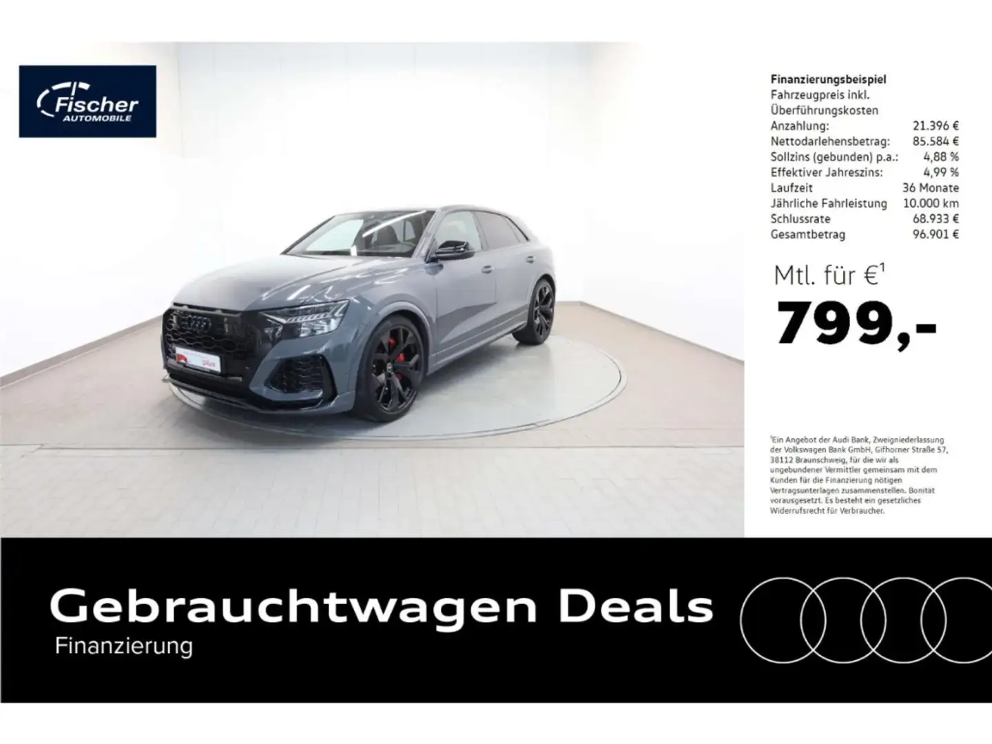 Audi RS Q8 TFSI quattro AHK/Keramik/P-Dach/StHz/23'' Grau - 1