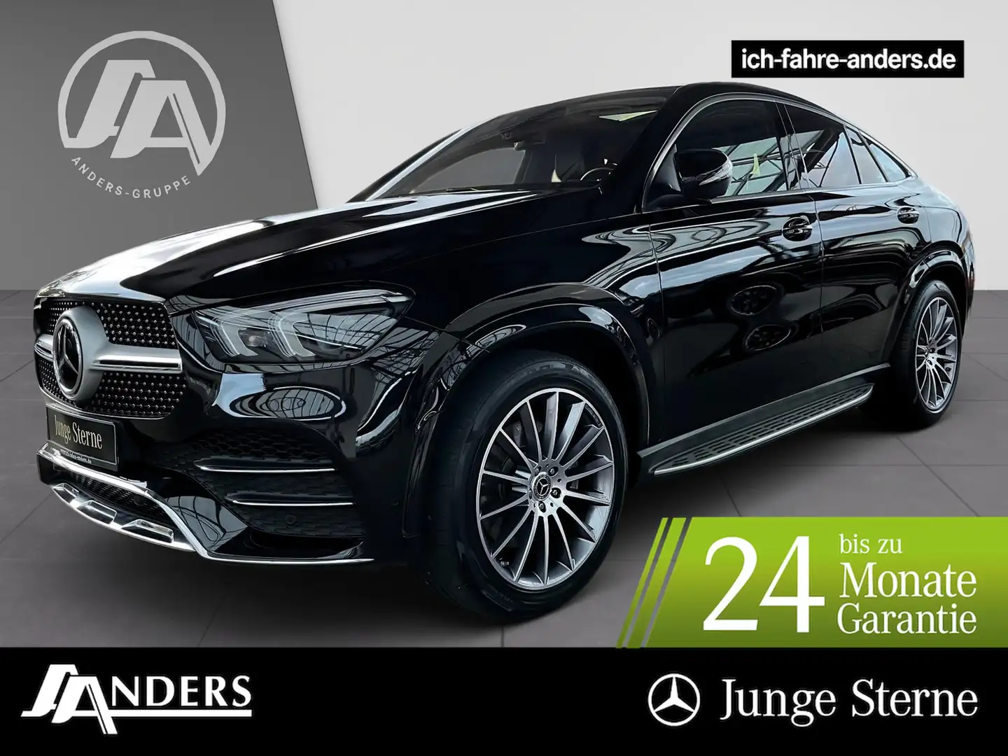 Mercedes-Benz GLE 400 d 4M Coupé AMG+Pano+Burm+Distr+Sthz+AIR Noir - 1