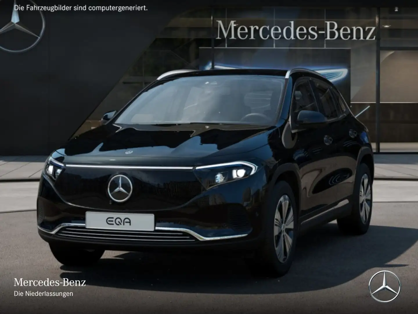 Mercedes-Benz EQA 300 4M PROG+ADVANCED+360+SPUR Schwarz - 2