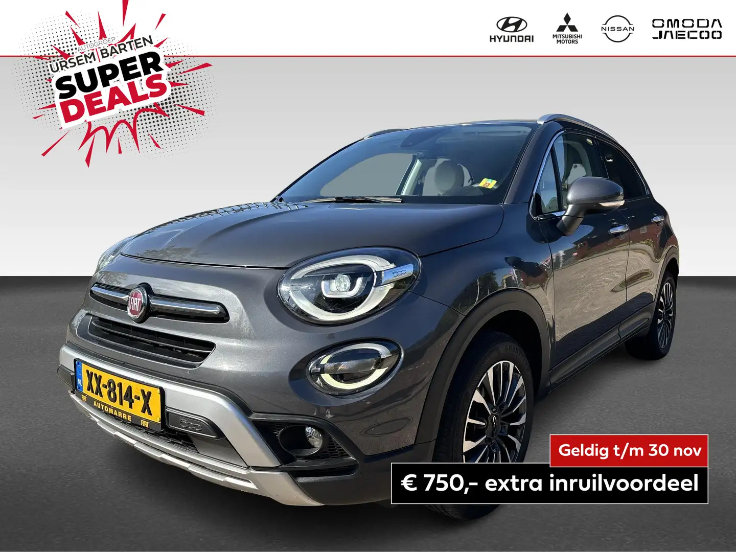Fiat 500X Cross 1.3 GSE City Cross | Navigatie | Cruise cont Grijs - 1