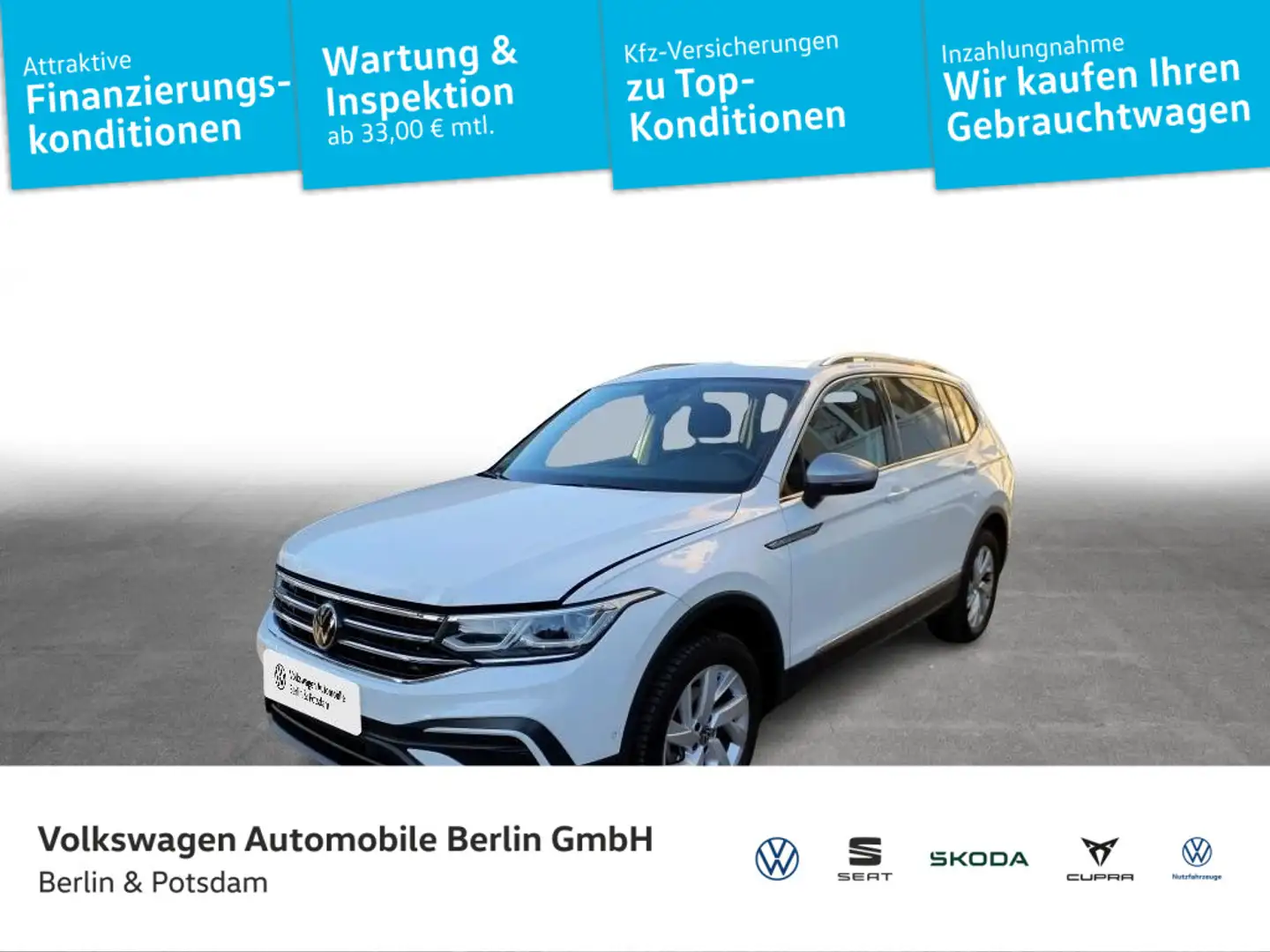 Volkswagen Tiguan Allspace 1.5 TSI Life Navi Pano LED-Matri Weiß - 1
