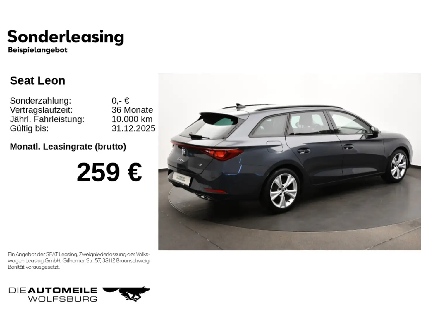 SEAT Leon ST 1.5 eTSI DSG FR LED/ACC Grau - 2