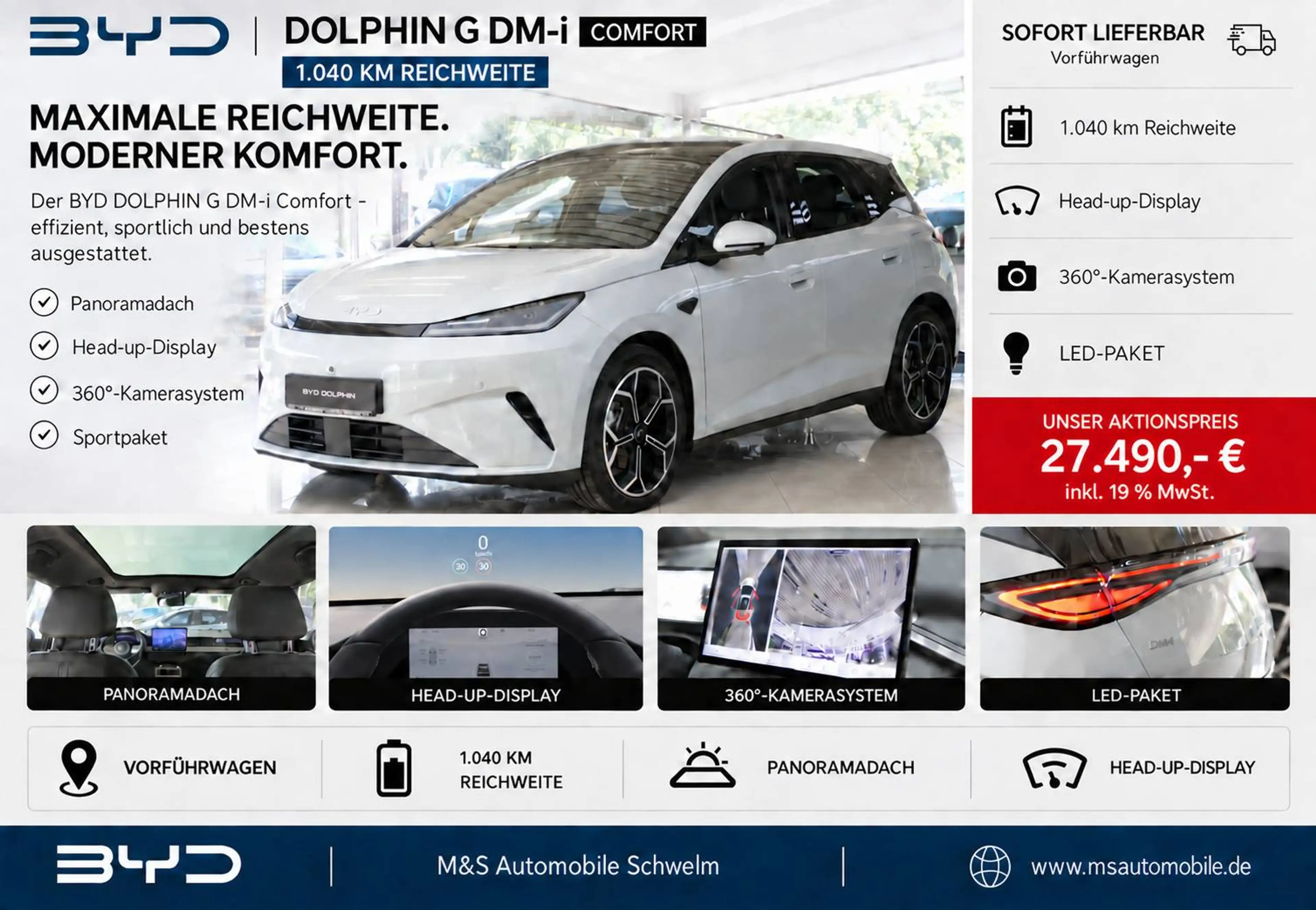 BYD Dolphin G 1.5 PHEV DM-i 156 KW Comfort °Vorführwagen°