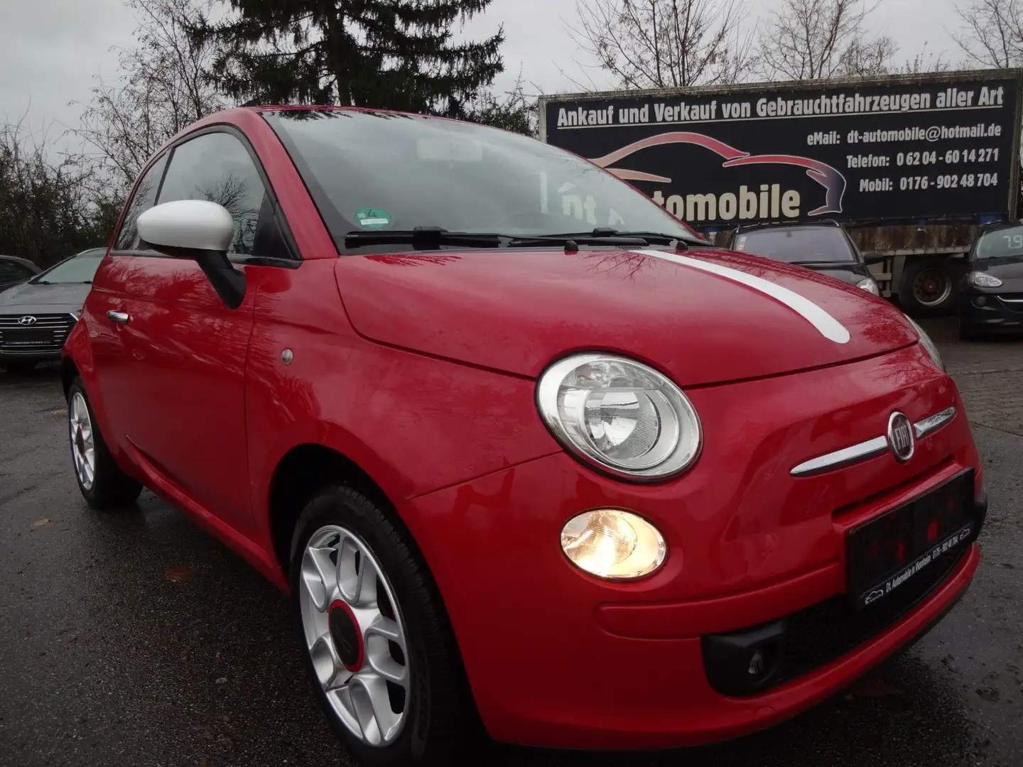 Fiat 500 Sport/Klima/2 Hand/Tüv - Neu/Leder/Euro 5 Rouge - 1