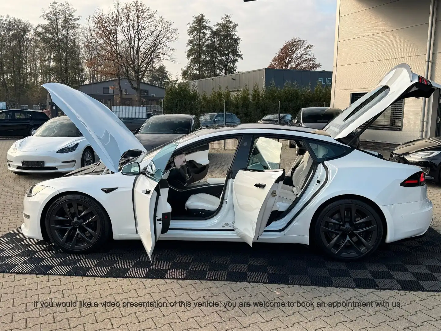 Tesla Model S MODEL S PLAID | FULL SELF DRIVE | WHITE SEATS Blanc - 2