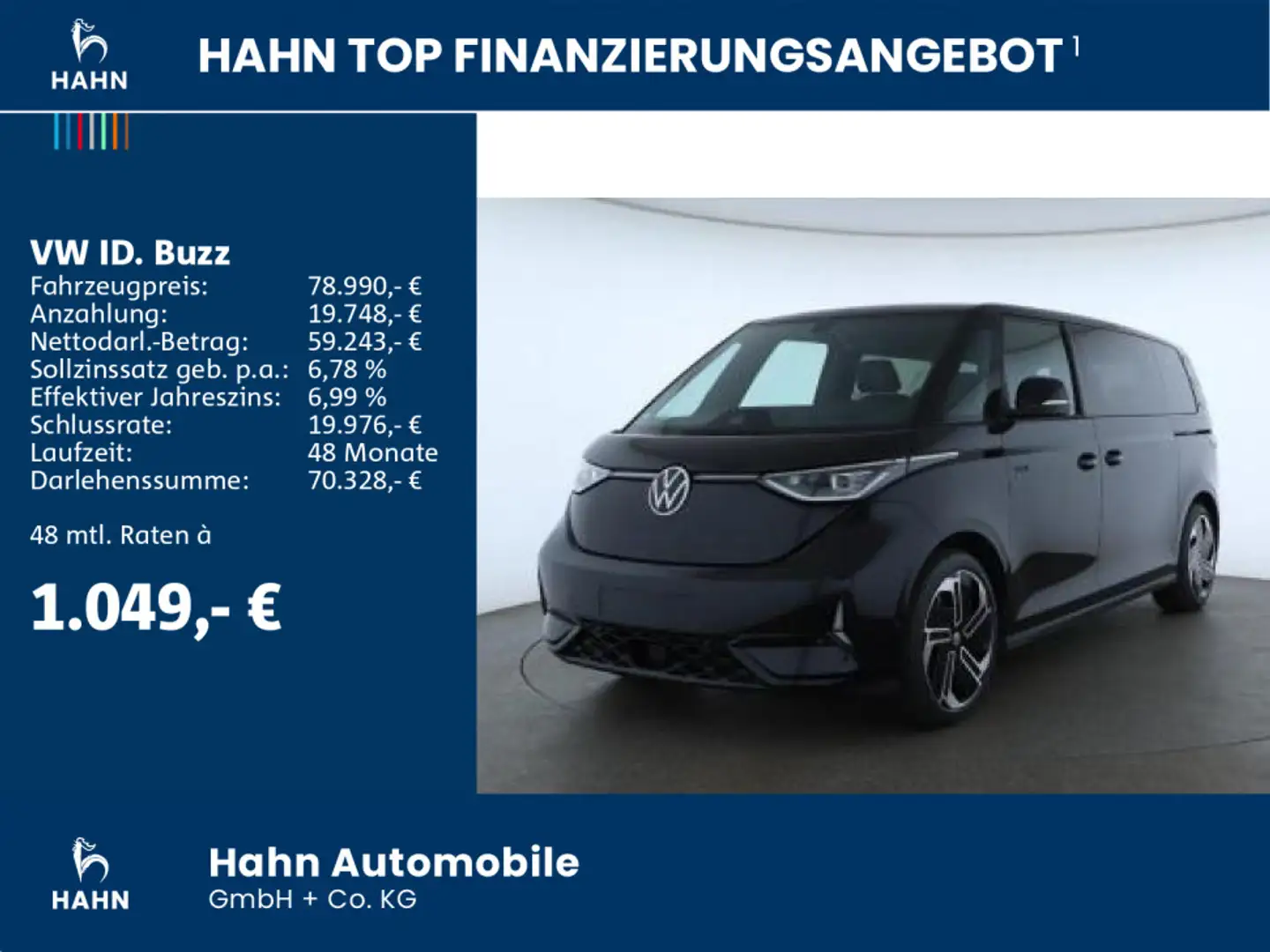 Volkswagen ID. Buzz GTX LWB 250KW WÄRMEPUMPE 6SITZER SOUND Schwarz - 2