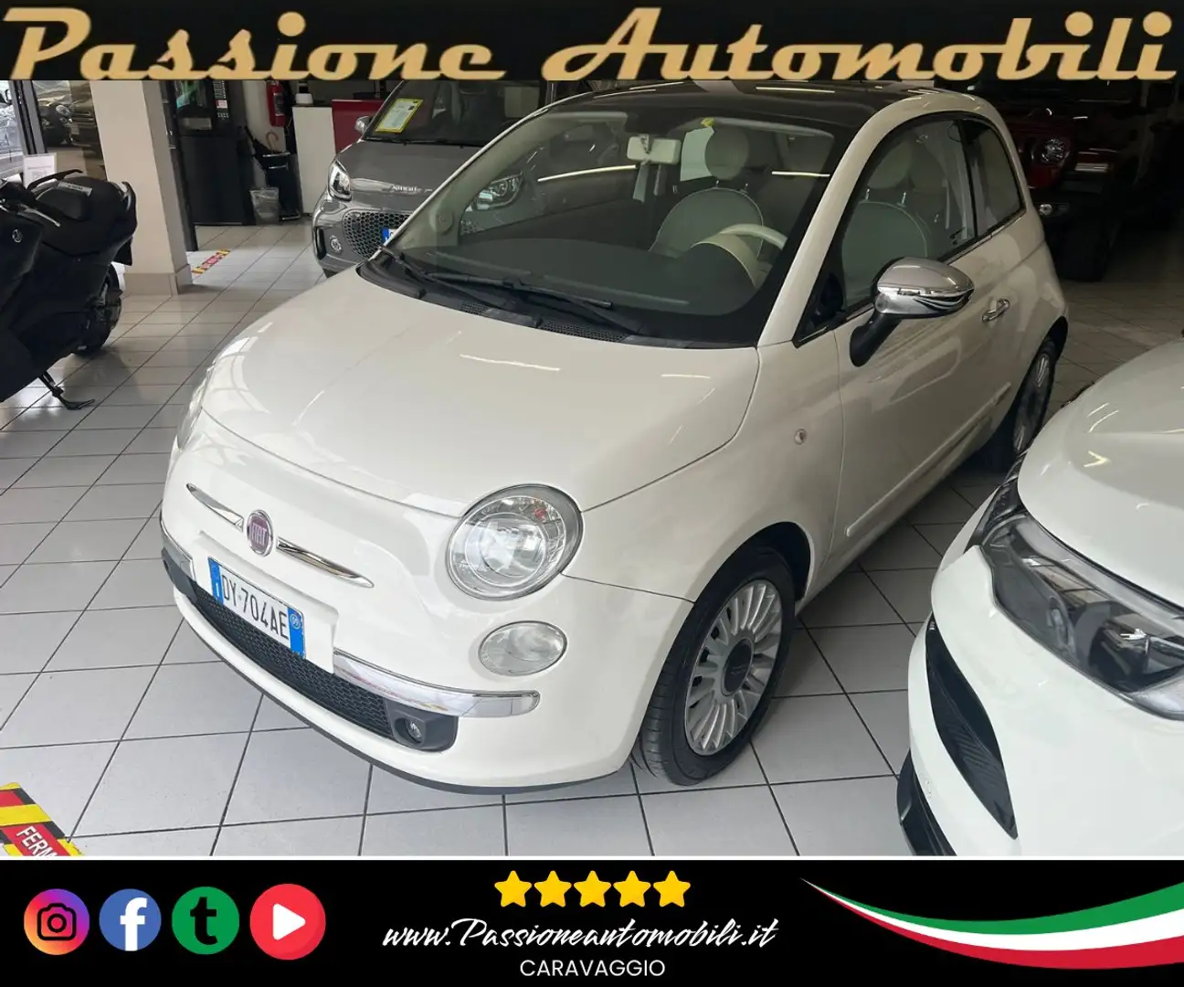 Fiat 500 500 1.2 Lounge 69cv Blanc - 1