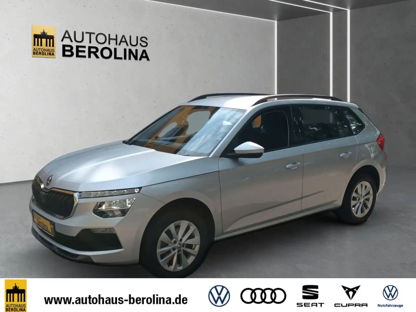 Skoda Kamiq 1.0 TSI Selection DSG *R-CAM*PDC*GRA*SHZ* Argent - 2