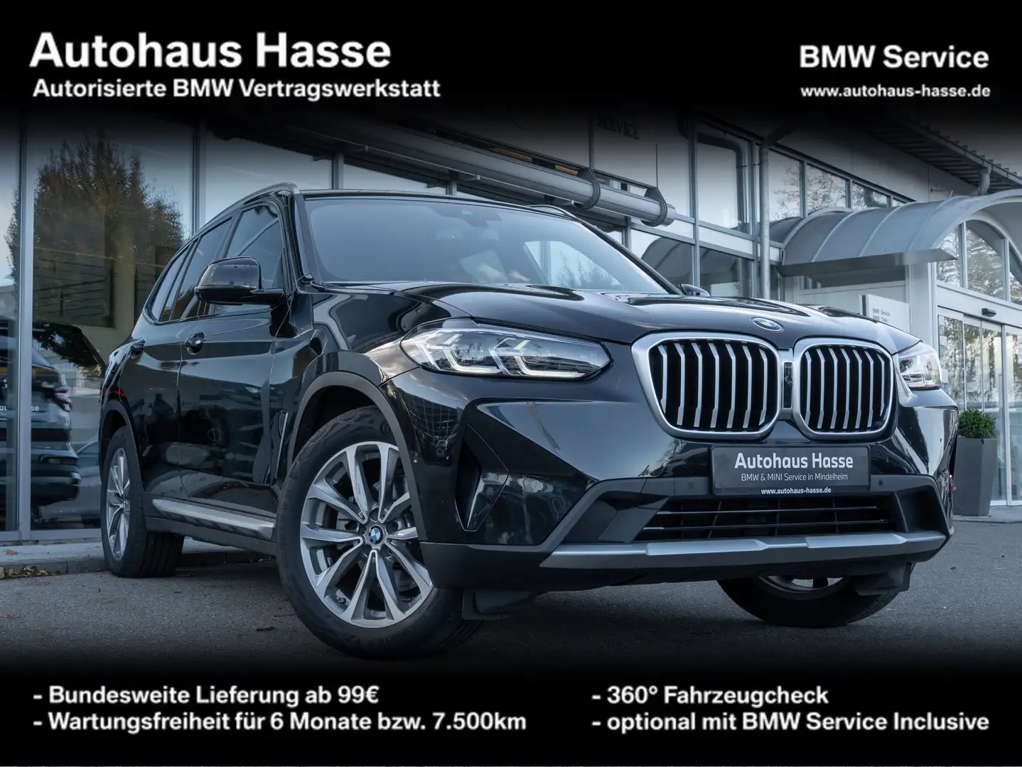 BMW X3 xDrive20d +19Z LC-Pro HUD 360° el.SITZ DrASS GESTI Noir - 1